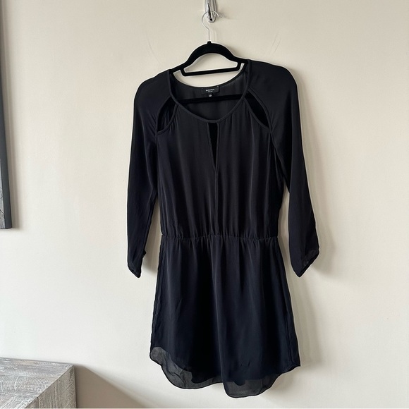 Babaton-100% Silk Cut Out Top Midi Dress (Size:Small) - Picture 2 of 9